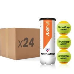 Tecnifibre BALLES MINI-TENNIS : CARTON DE 24 TUBES DE 3 BALLES DE TENNIS