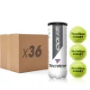 Tecnifibre COURT : CARTON DE 36 TUBES DE 3 BALLES DE TENNIS