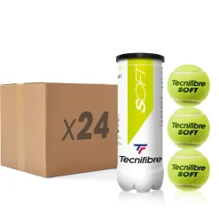 Tecnifibre SOFT : CARTON DE 24 TUBES DE 3 BALLES DE TENNIS