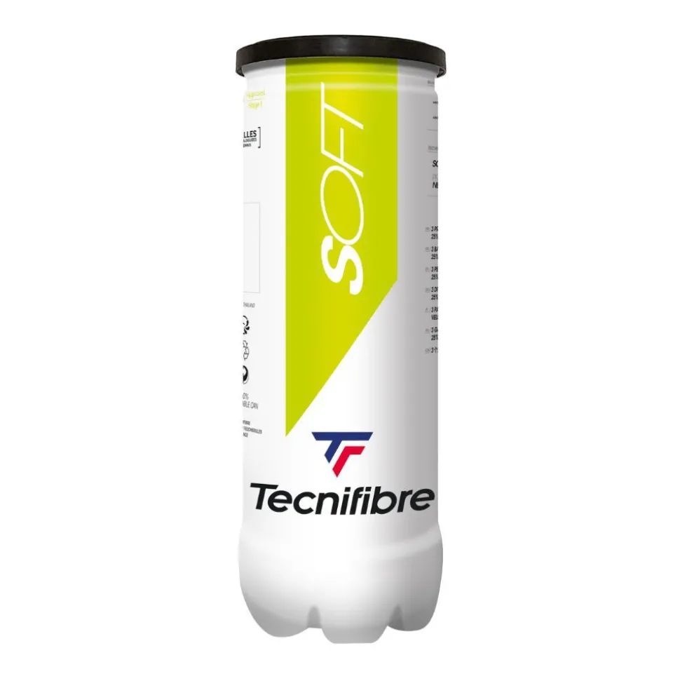 Tecnifibre SOFT : CARTON DE 24 TUBES DE 3 BALLES DE TENNIS
