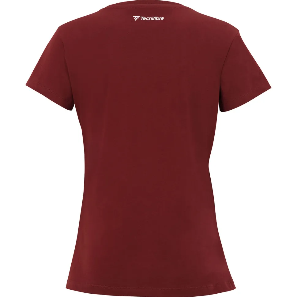 Tecnifibre W. TEAM COTTON TEE CARDINAL JUNIOR