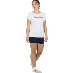 Femme Tecnifibre W. TEAM COTTON TEE WHITE