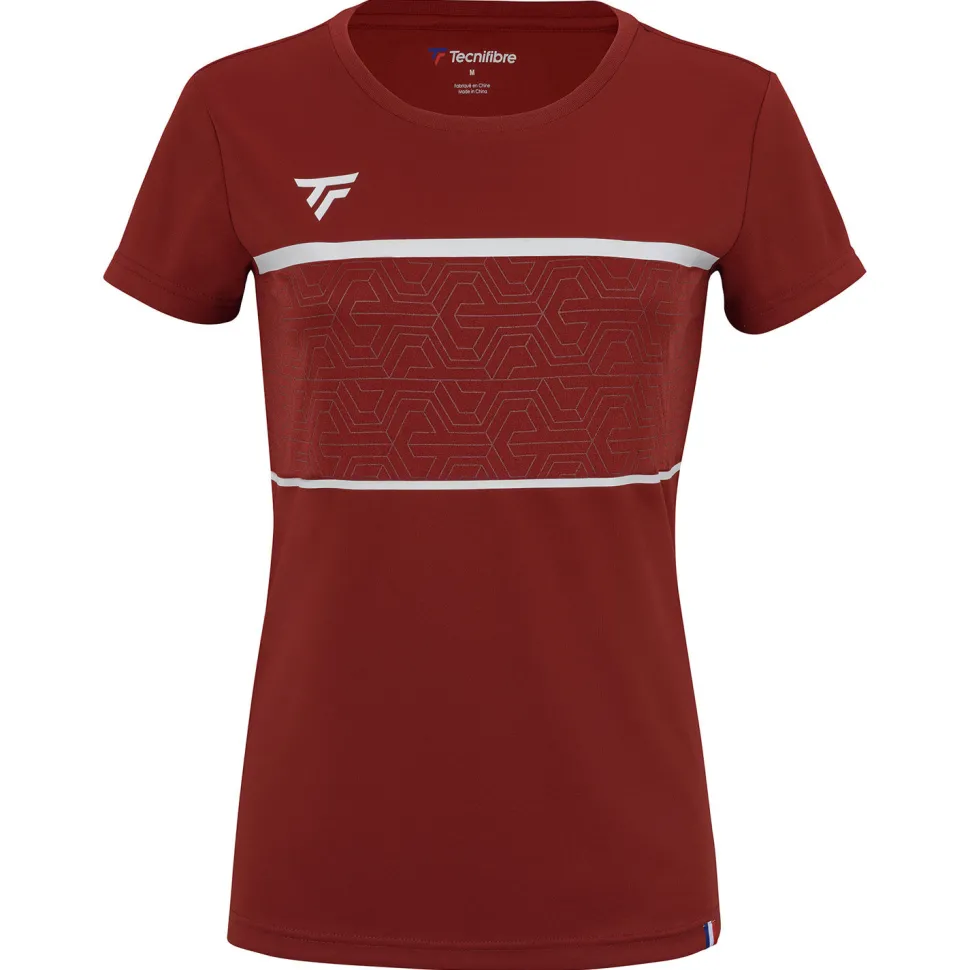 Tecnifibre W. TEAM TECH TEE CARDINAL JUNIOR