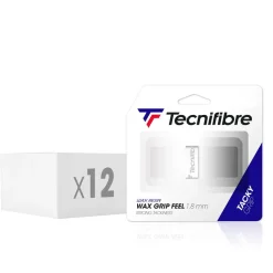 Tecnifibre WAX FEEL GRIP WHITE (boîte de 12 packs d'1 grip)