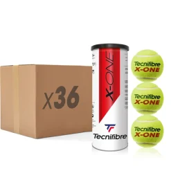 Tecnifibre X-ONE : CARTON DE 36 TUBES DE 3 BALLES DE TENNIS