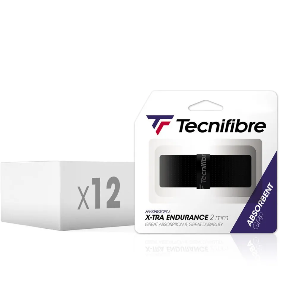 Tecnifibre X-TRA ENDURANCE NOIR (boîte de 12 packs d'1 grip)