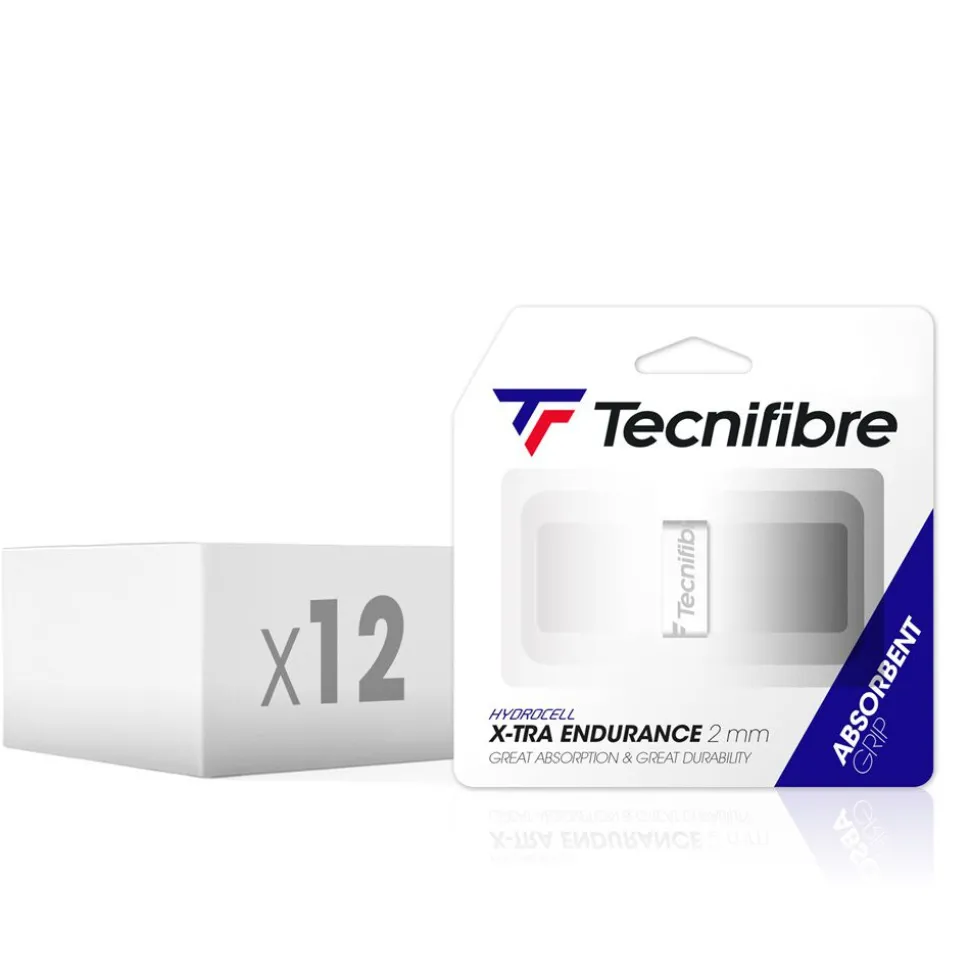 Tecnifibre X-TRA ENDURANCE WHITE (boîte de 12 packs d'1 grip)